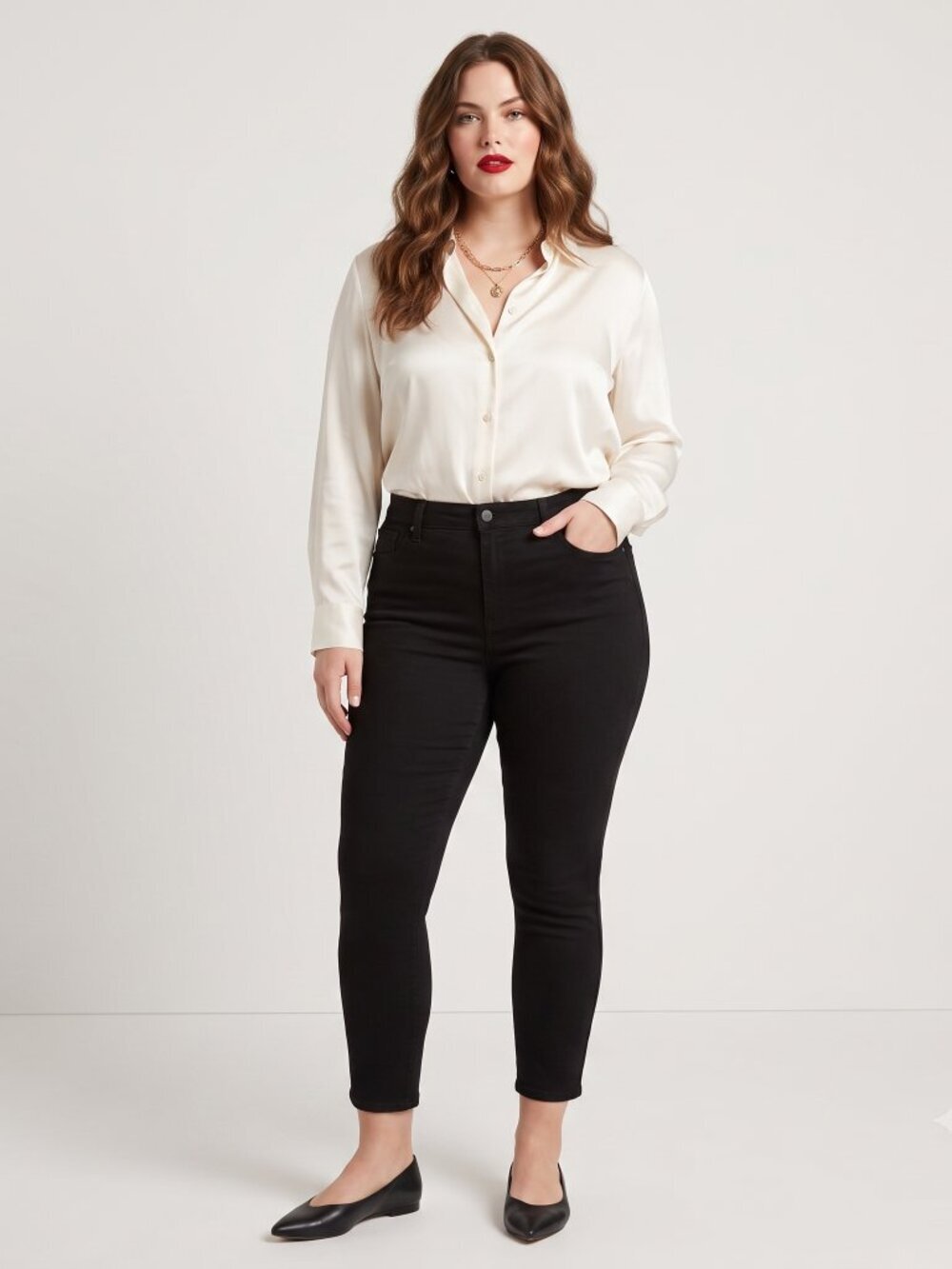 89th and Madison Cropped Pants Black Ankle 14P Black Slacks Trousers Business - Picture 3 of 5